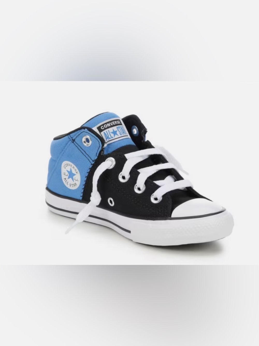 Converse Kids Black and Blue Low Top Sneakers